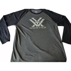 Vortex Optics Gray Black Raglan Shirt XL Core Logo Long Sleeve TShirt Outwear
